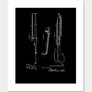 Shears Scissors Vintage Patent Drawing Posters and Art